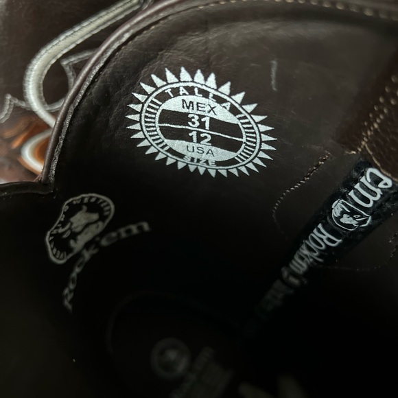 New Ostrich Matte Rustic Square Toe Cowboy Boot 12 - Picture 7 of 10